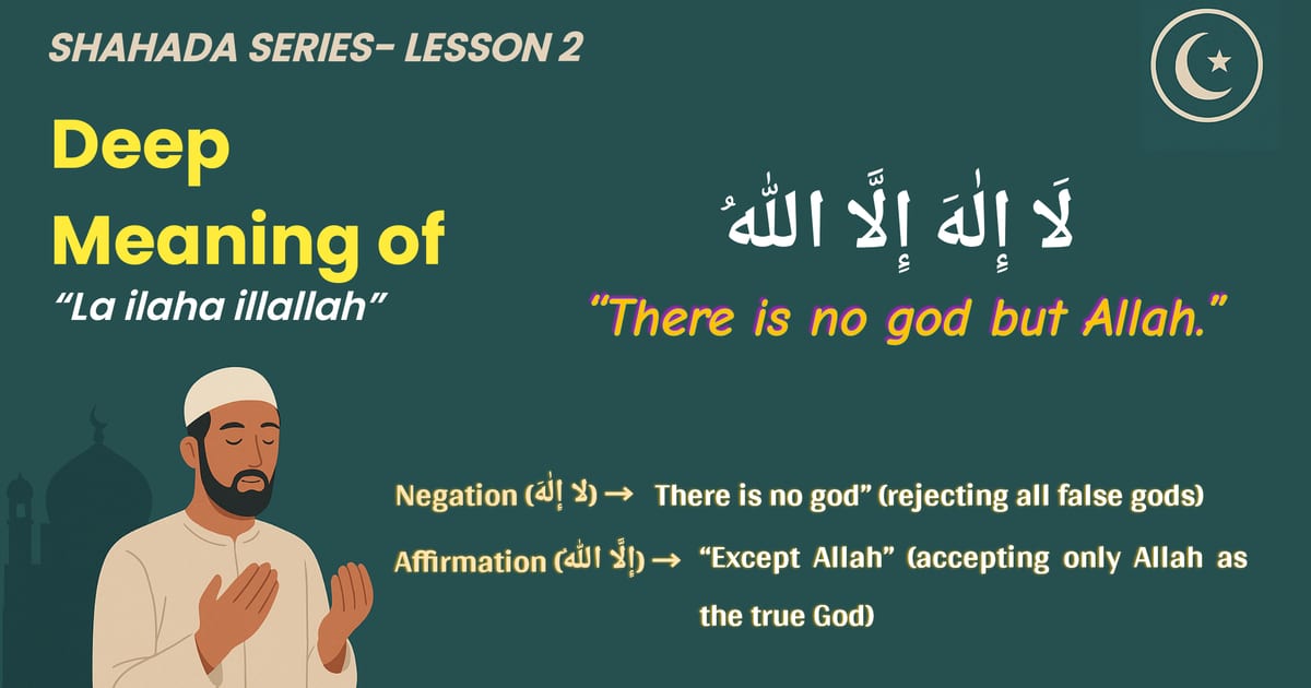 🌙 Shahada Series | Deep Meaning of “La ilaha illallah – (Lesson 2)