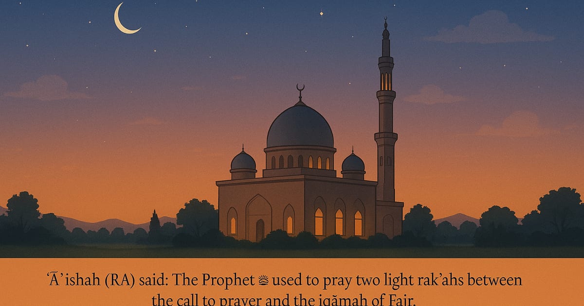 The Sunnah of Fajr: Two Light Rakʿahs Before Dawn
